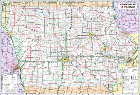 2004 Iowa Transportation Map